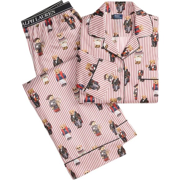 Polo Ralph Lauren Other - Polo Ralph Lauren Madison Pajama Set Bear Red - 4P0704